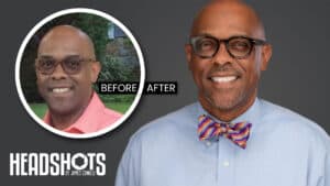 Before and After Professional Headshots Tampa for a financial advisor