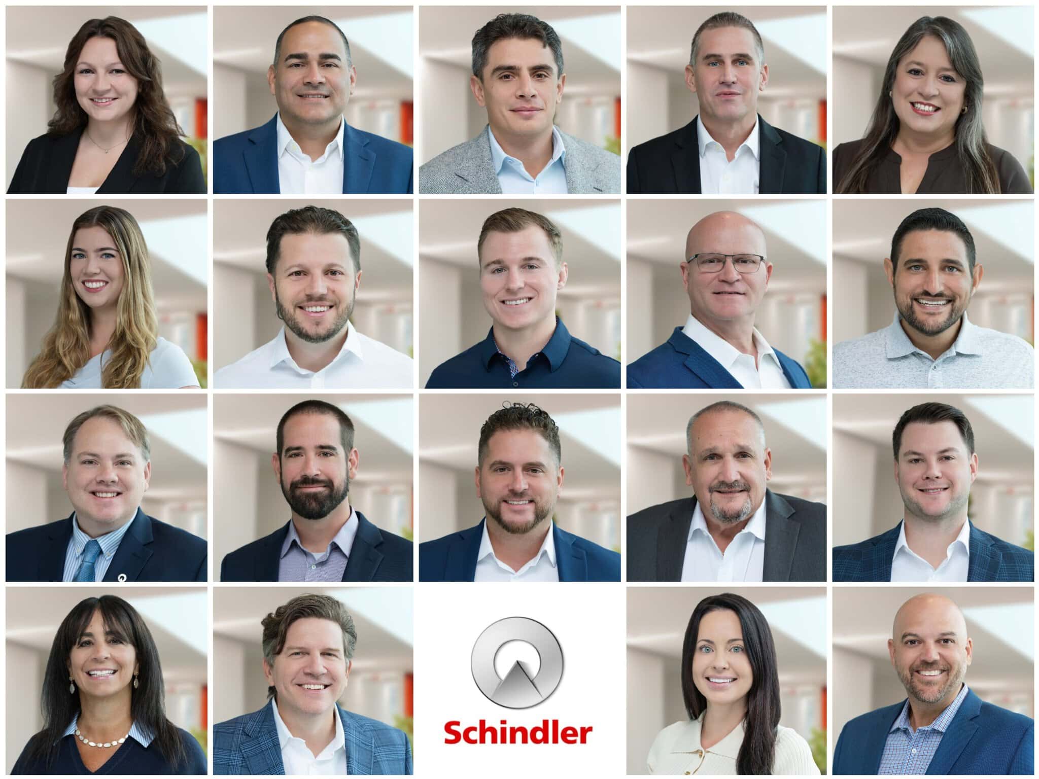 Corporate Team Headshots of Schindler Elevator Leadership Team taken by Headshots by James Connell