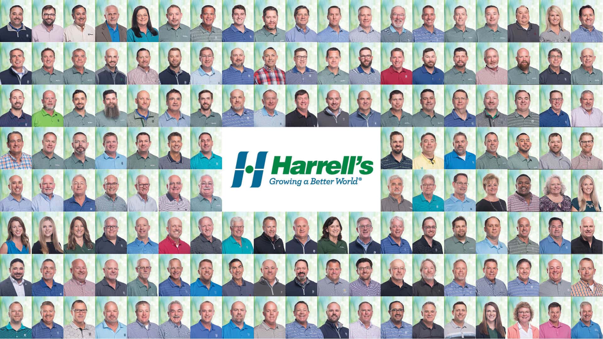 Harrell's Corporate Headshots on-site mobile studio set up for 3 years of headshots with a composite background.