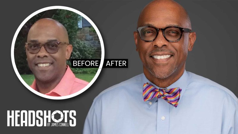 Before and After Professional Headshots Tampa for a financial advisor