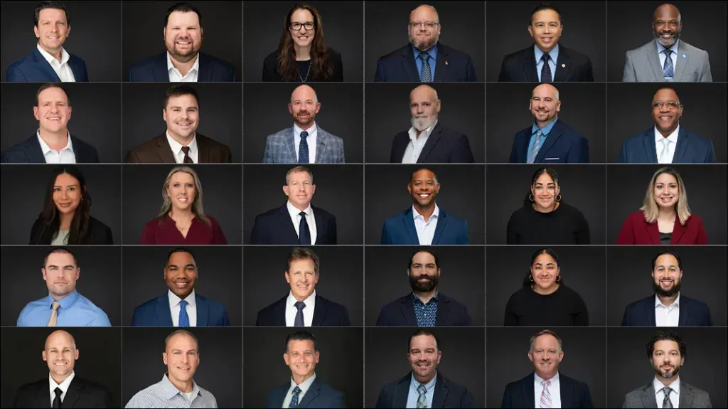 Headshots for Heroes: a grid of professional headshots of veterans and military members photographed free in Tampa