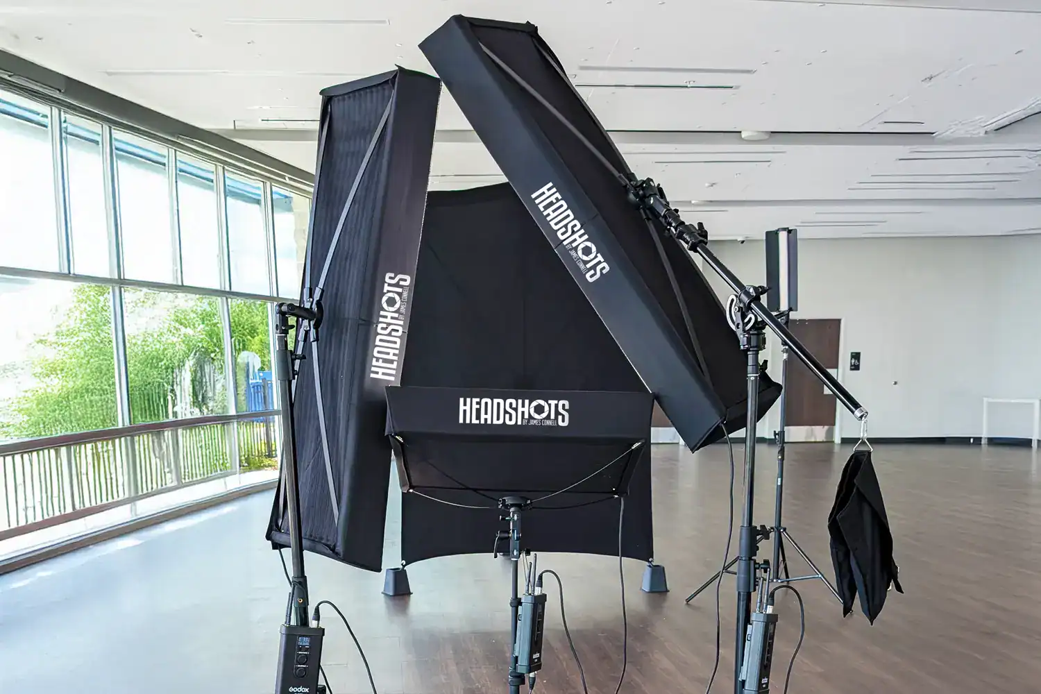 Tampa mobile headshot booth setup for on-site photography