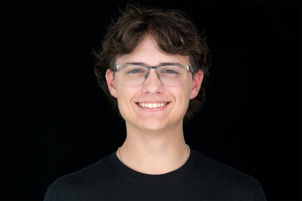 Actor headshot in a Tampa studio with natural light and a clean backdrop