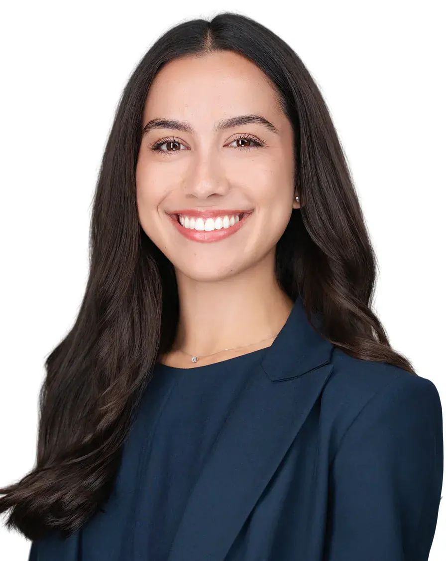 Tampa attorney headshot, professional woman on a white background