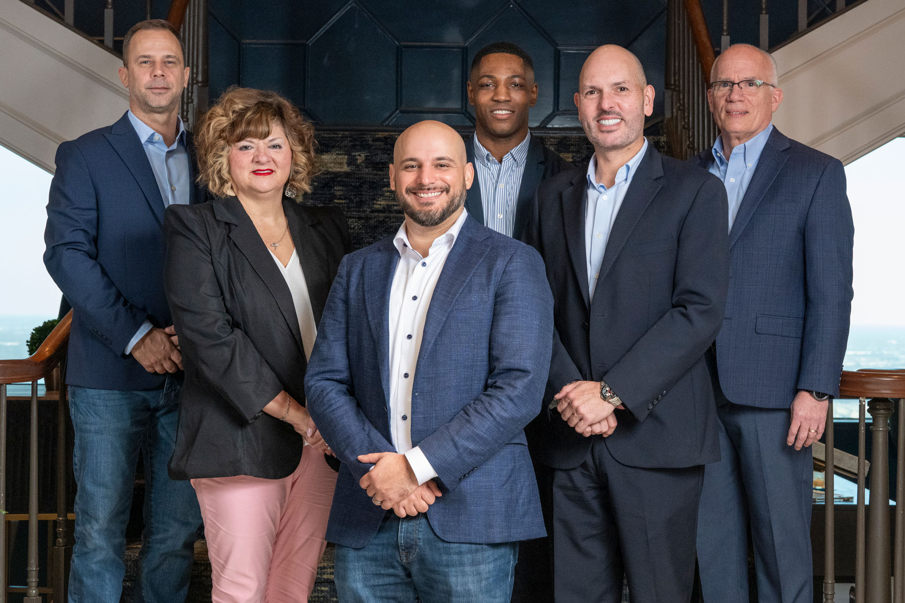 Corporate headshot venues St. Petersburg executive team photographed on-site at a professional venue by James Connell
